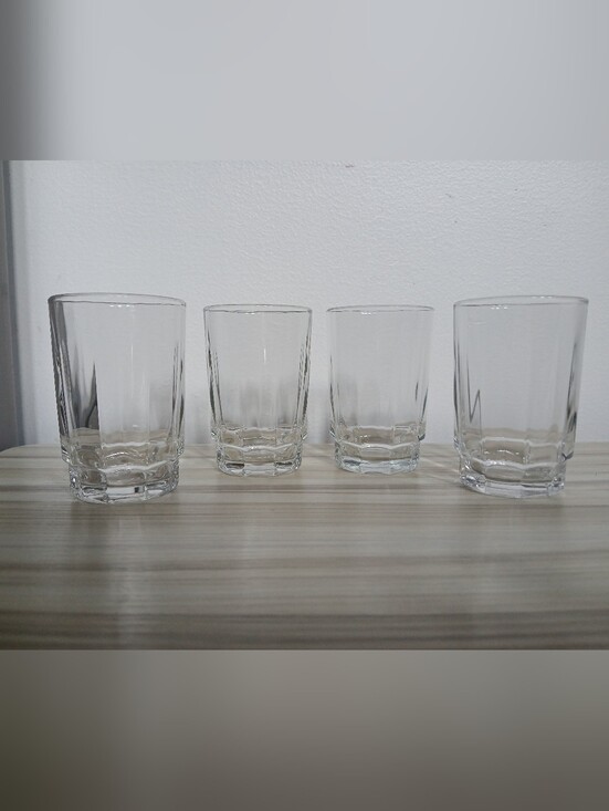 Other - Vintage Clear Glass Juice Glasses Cups Set of 4